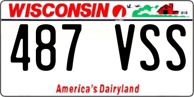 WI license plate 487VSS