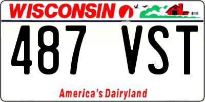 WI license plate 487VST