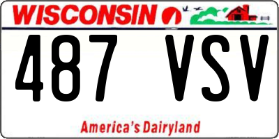 WI license plate 487VSV