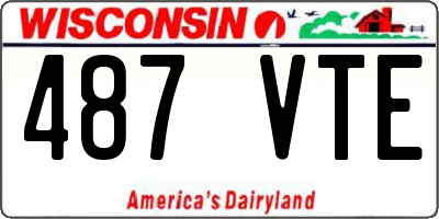 WI license plate 487VTE