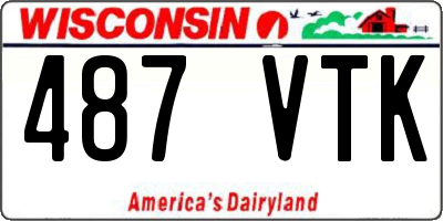 WI license plate 487VTK
