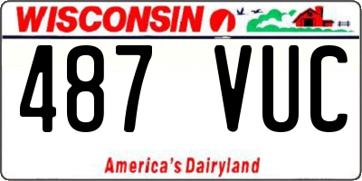WI license plate 487VUC