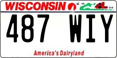WI license plate 487WIY