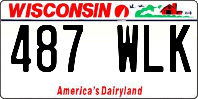 WI license plate 487WLK
