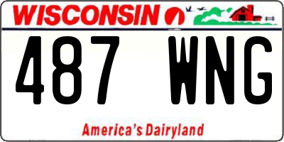 WI license plate 487WNG