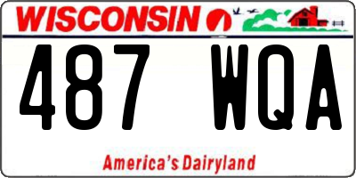 WI license plate 487WQA