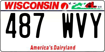 WI license plate 487WVY