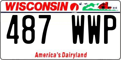 WI license plate 487WWP
