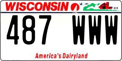 WI license plate 487WWW
