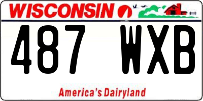 WI license plate 487WXB