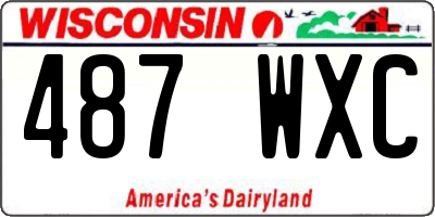 WI license plate 487WXC