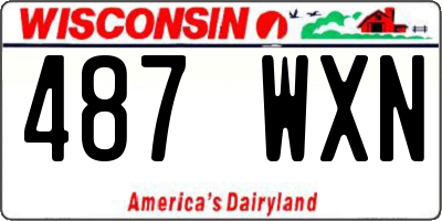 WI license plate 487WXN