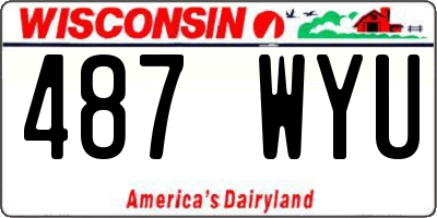 WI license plate 487WYU