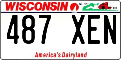 WI license plate 487XEN