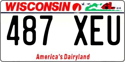 WI license plate 487XEU