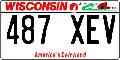 WI license plate 487XEV
