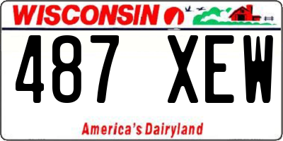 WI license plate 487XEW