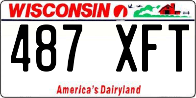 WI license plate 487XFT