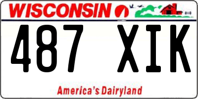 WI license plate 487XIK