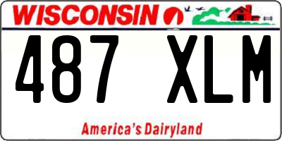WI license plate 487XLM