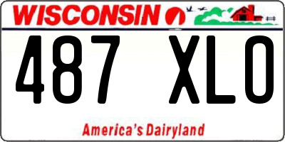 WI license plate 487XLO