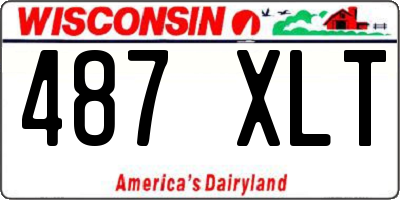 WI license plate 487XLT