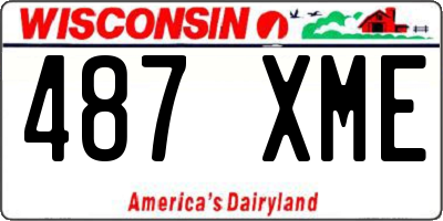 WI license plate 487XME
