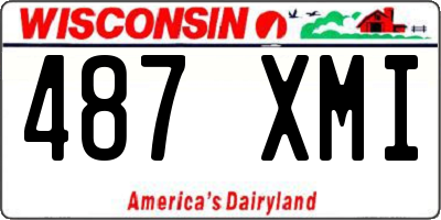 WI license plate 487XMI
