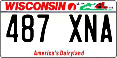 WI license plate 487XNA