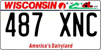 WI license plate 487XNC