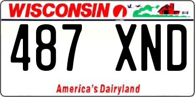 WI license plate 487XND