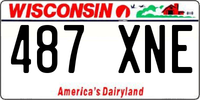 WI license plate 487XNE