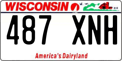 WI license plate 487XNH