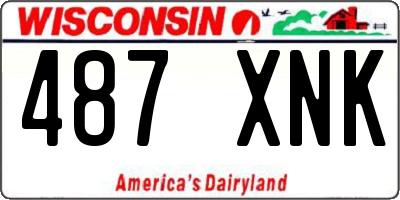 WI license plate 487XNK