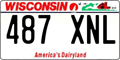 WI license plate 487XNL