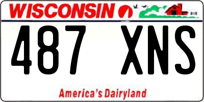WI license plate 487XNS