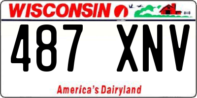 WI license plate 487XNV