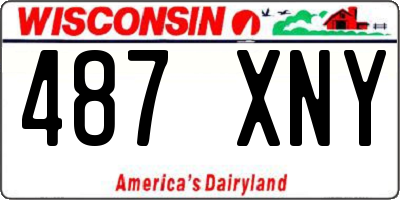 WI license plate 487XNY