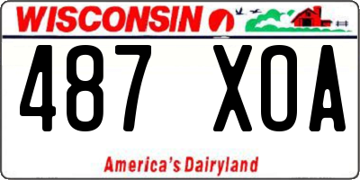 WI license plate 487XOA