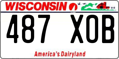 WI license plate 487XOB