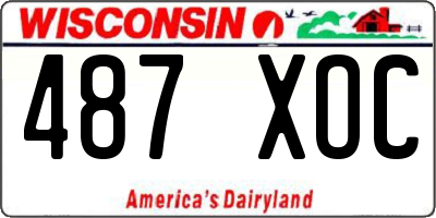 WI license plate 487XOC
