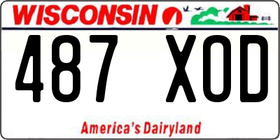 WI license plate 487XOD