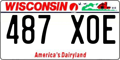 WI license plate 487XOE