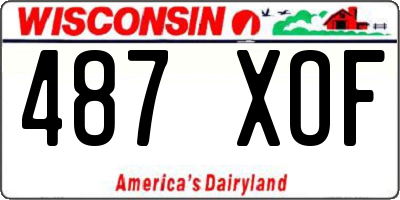 WI license plate 487XOF