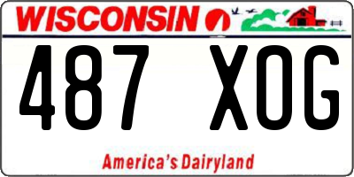 WI license plate 487XOG