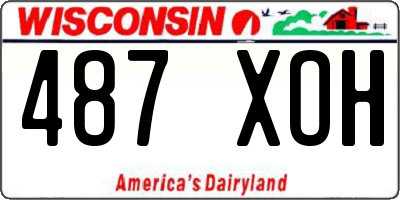WI license plate 487XOH