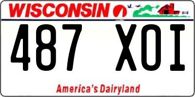 WI license plate 487XOI