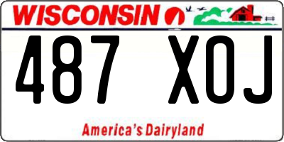 WI license plate 487XOJ