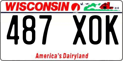 WI license plate 487XOK