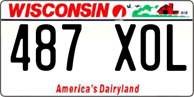 WI license plate 487XOL